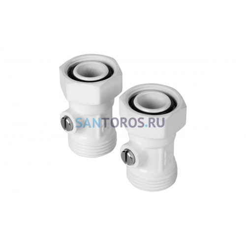 Набор нижнего подключения Royal Thermo прямой раздельный 3/4х3/4ЕК (Белый)